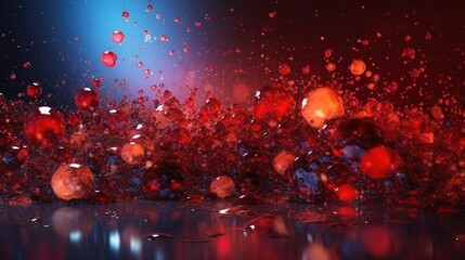 Poster - Colorful soap bubbles floating in the air. Generative ai