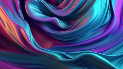 Aufkleber - A vibrant and dynamic wavy pattern background. Generative ai