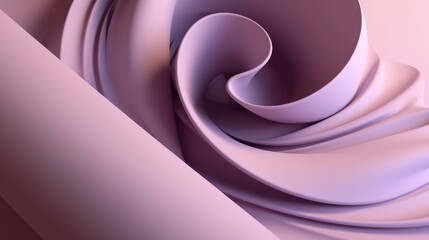 Poster - A minimalist white sculpture with curved lines. Generative ai