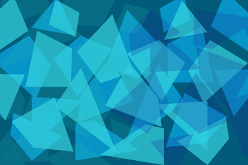 Wall Mural - Abstract Geometric Blue Background Triangle Shapes Transparent Overlay layers Vector Illustration 