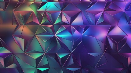 Aufkleber - A vibrant and diverse geometric patterned wall. Generative ai