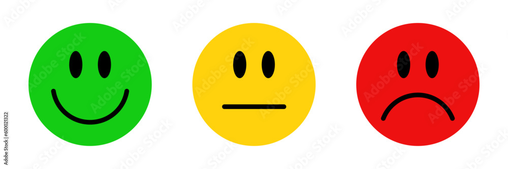 Smiley faces set Stock Vector | Adobe Stock
