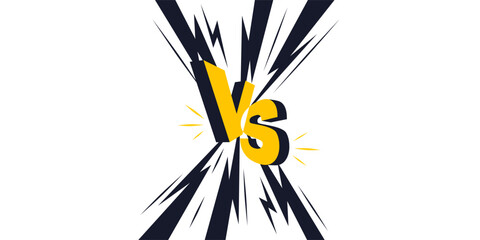 Wall Mural - Versus banner. VS. Game battle on isolated white background. Vector illustration template, background, and poster.