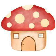 Mini mushroom cartoon house