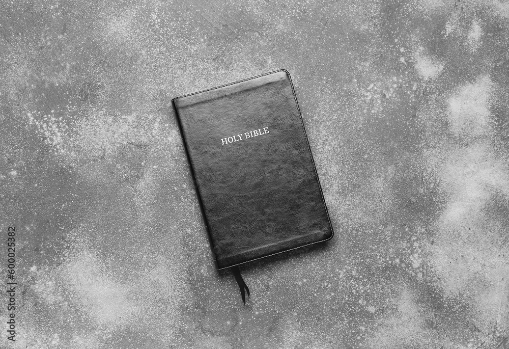 Holy Bible on grunge background