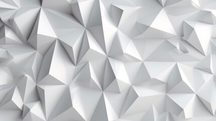 Aufkleber - A white abstract background filled with multiple triangular shapes. Generative ai