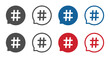 © david - Hashtag speech bubble vector sign icons