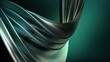 © SJYG - green modern art plate with beautifully textured metal bends abstract, Elegant and Modern 3d rendering graphic elements
