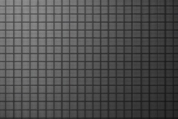 Poster - monochromatic patterned wall made of tiles Generative AI