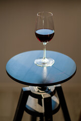 Wall Mural - glass of red wine indoor