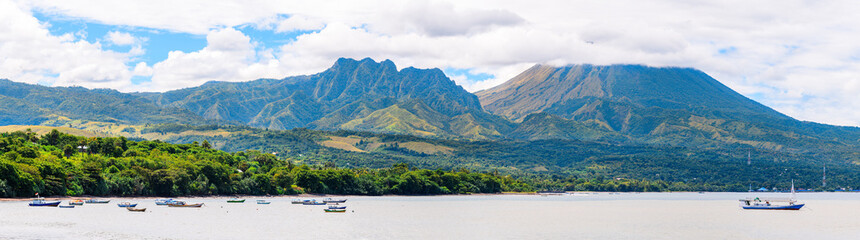 Wall Mural - panoramic view of flores island, indonesia