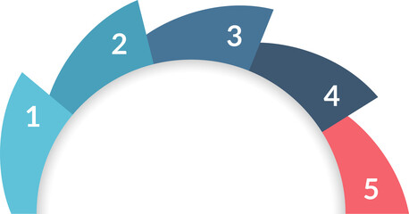 Infographic template with 5 steps, workflow, process chart