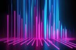 © AKKA - abstract futuristic background with pink blue glowing neon moving high speed wave lines and bokeh lights. Data transfer concept Fantastic wallpaper, Ai Generative