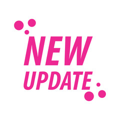 Poster - vector illustration modern label new update. web banner element.