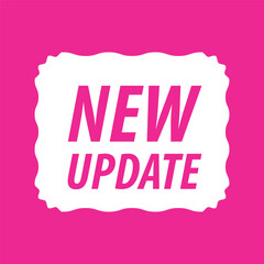 Poster - vector illustration modern label new update. web banner element.