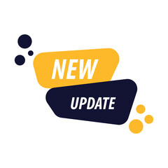 Poster - vector illustration modern label new update. web banner element.