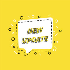 Poster - vector illustration modern label new update. web banner element.