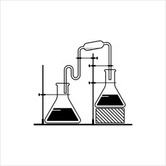 Canvas Print - Laboratory Glass Beaker Icon