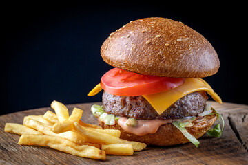 Canvas Print - fresh tasty burger