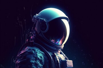 Astronaut in outer space. Astronaut in a spacesuit., generative ai