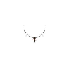 Sticker - Pendant with an Orthodox cross