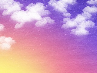 Wall Mural - Starry sky above the clouds Cute sky Gradient background