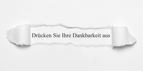 Canvas Print - Drücken Sie Ihre Dankbarkeit aus	
