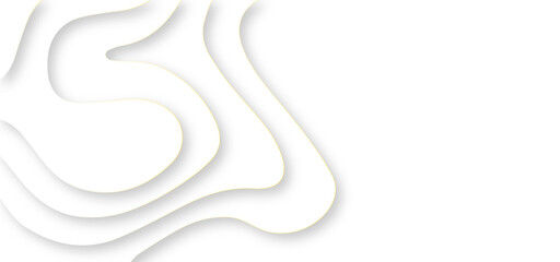 Poster - White abstract geometric pattern background, wave and curve abstract background. Abstract wavy line 3d paper cut white background.