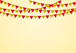 Garland flag. Celebration background for party, carnival, birthday or presentation. Vector illustration.