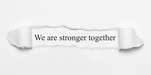 Wall Mural - We are stronger together	