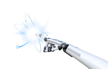 The development of artificial intelligence and people. 3d rendering.