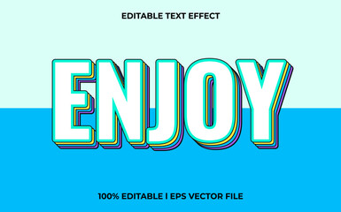 Poster - enjoy 3d text effect and editable text, template 3d style use for trendy tittle