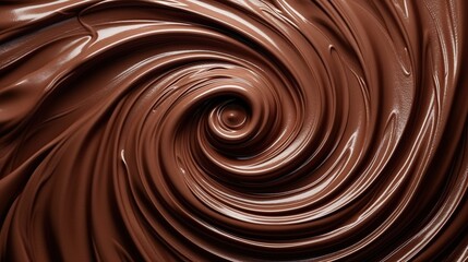 Wall Mural - A delicious swirl of chocolat, Generative AI