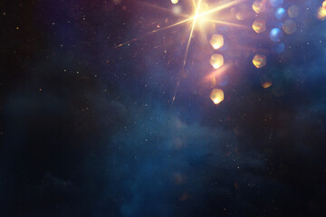 abstract background of soft focus bokeh lights
