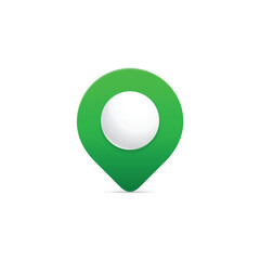 Poster - Green pin for marking location. User interface for navigation systems and maps in digital form. Vector illustration.