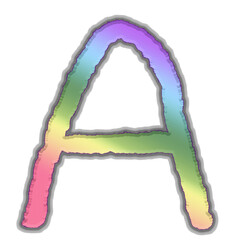 letter made of colorful rainbow