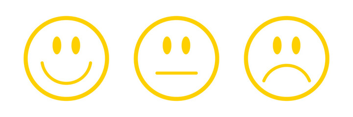 Wall Mural - smiley faces set