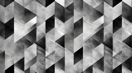 Gray geometric art pattern for a contemporary design, generative ai