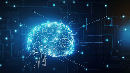Ai technology brain background digital transformation concept