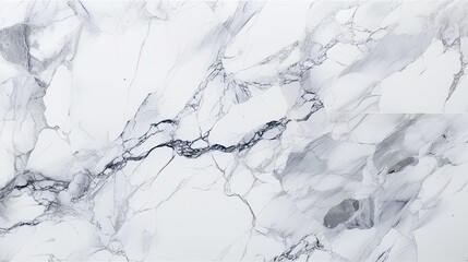 Sticker - Panoramic white marble stone texture for an elegant background, generative ai