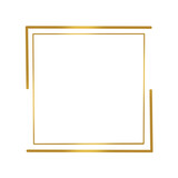 Fototapeta Tęcza - Gold square frame.