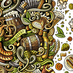 Wall Mural - Beer detailed cartoon illustration