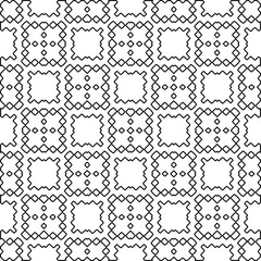 Geometric pattern of lines.  Black and white pattern for web page, textures, card, poster, fabric, textile.