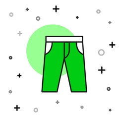 Sticker - Filled outline Pants icon isolated on white background. Trousers sign. Vector