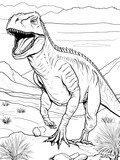 Fototapeta  - dinosaur coloring book for kids