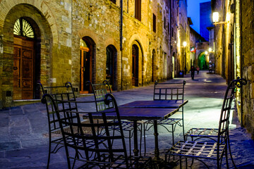 Wall Mural - historic buildings at the old town of San Gimignano in italy