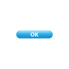 Poster - OK button design in green color. Glossy design. Vector illustration.