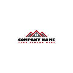 Sticker - Real estate logo design for business company isolated on white background