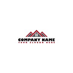 Poster - Real estate logo design for business company isolated on white background