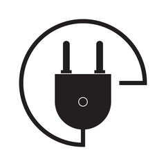 Poster - electric plug icon